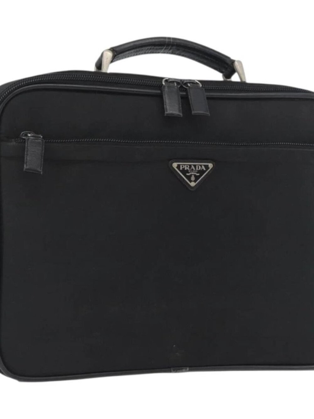 PRADA Hand Bag Nylon Black Silver Auth bs33447 - Picture 2 of 16